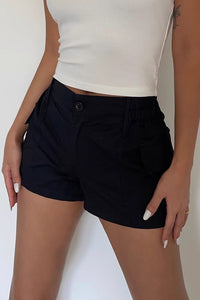 Women's Elastic Waist Pocket Side Shorts