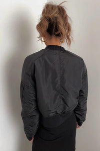 Zip Detail Pocket Side Cargo Jacket Coat Outwear