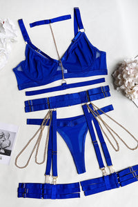 Women Sexy Hollow Strappy Underwear Lingerie Set