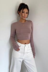Women's Backless Sexy Crew Neck Fitted Shirt
