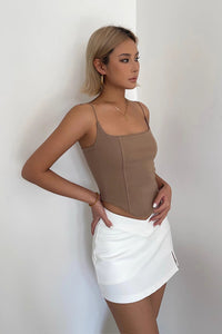 Women's Sleeveless Asymmetrical Hem Tank Tops Basic Cami Tee Shirts