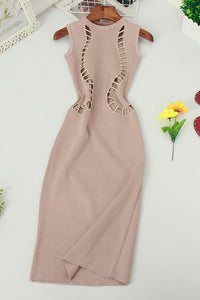 Women Sexy Hollow Sleeveless Maxi Dress