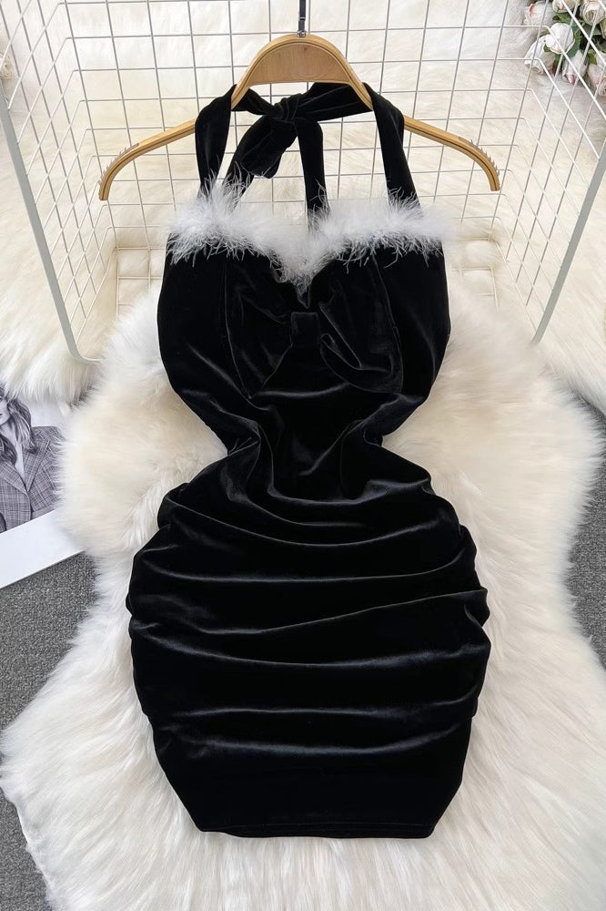 Sexy Women Christmas Bow Strappy Mini Dress – TOP SHOW