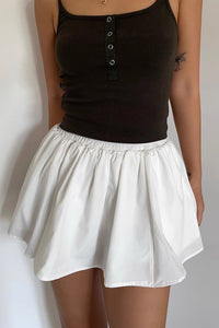 Women's A-Line Low Rise Solid Pleated Skirt