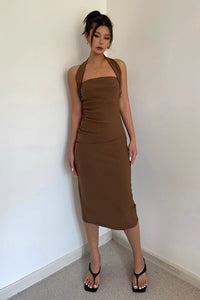 Women's Solid Elegant Cut Out Dress