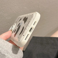 Compatible for iPhone Case Clear Cute Back Panda Lovely Case Girls Woman Girly Soft TPU Bumper Protective Silicone Slim Shockproof Case for iPhone 11 12 13 14 15