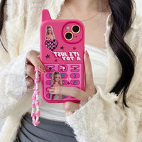 Kawaii Barbies Style Vanity Mirror Phone Cases For iPhone 15 14 13 12 11 Pro Max Back Cover