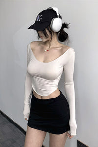 Fashion Women Tight Long Sleeve Top Tee