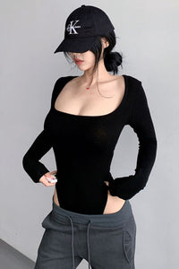 Fashion Women Long Sleeve Tight Bodysuit