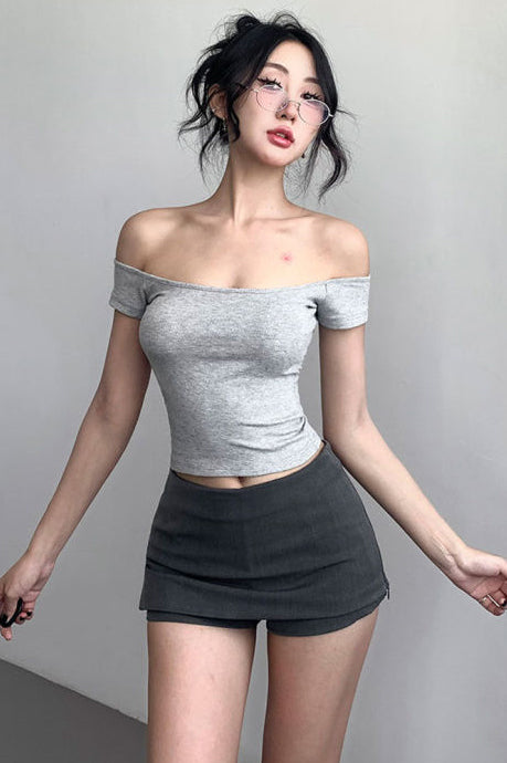 Sexy Women Tight Crop Top Tee