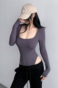 Fashion Women Long Sleeve Tight Bodysuit