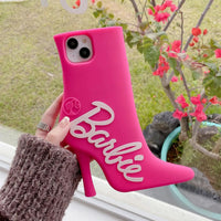 Cute Cartoon High-Heeled Shoes Phone Case Soft Gel Rubber Silicone 3D Cartoon Cover Cool Cases for iPhone 11 12 13 14 15