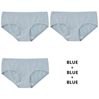 Women Fashion 3PCS/Set Panties Underwear Seamless Plus Size Briefs Low-Rise Soft Panty Underpants Female Lingerie