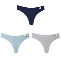 Women Fashion 3Pcs/Lot V Waist Cotton G-String Thong Panties String Underwear Briefs Lingerie Underpant Low-Rise Ladies Intimate