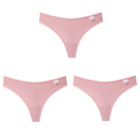 Women Fashion 3Pcs/Lot V Waist Cotton G-String Thong Panties String Underwear Briefs Lingerie Underpant Low-Rise Ladies Intimate