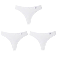 Women Fashion 3Pcs/Lot V Waist Cotton G-String Thong Panties String Underwear Briefs Lingerie Underpant Low-Rise Ladies Intimate