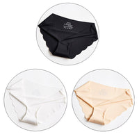 Women Fashion 3PC Seamless Panties Ultra-thin Underwear Comfort Intimates Lingerie Low-Rise Female briefs