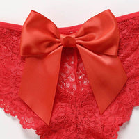 Women Fashion Amazing Lingerie G String Lace Underwear Femal Bow Thong Female Low-waist Transparent Lingerie