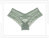 Women Fashion 3pcs/Lot Panties Lace Low-Waist Brief Female Underwear Lady Cross Strap Hollow Out Lingerie G String Underpant