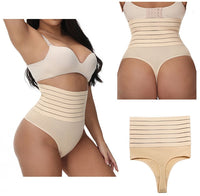 Women Fashion High Waist Shaping Thong Breathable Body Shaper Slimming Tummy Underwear Butt Lifter Seamless Panties Shaperwear