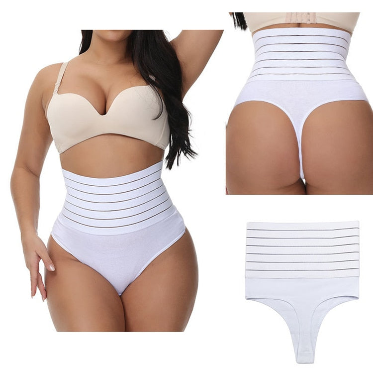 Women Fashion High Waist Shaping Thong Breathable Body Shaper Slimming Tummy Underwear Butt Lifter Seamless Panties Shaperwear