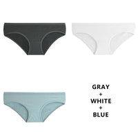 Women Fashion 3Pcs/Lot Panties Cotton Underwear Solid Briefs Girls Low-waist Lingerie G String Soft Breathable Intimates