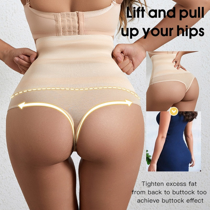 Women Fashion High Waist Shaping Panties Breathable Body Shaper Slimming Tummy Underwear Butt Lifter Seamless Plus Size Shaperwea