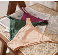 Women Fashion Panties Traceless Ice Silk Underwear Low-Waist G String Briefs Female Lingerie