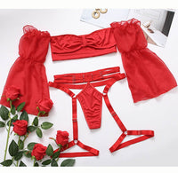 Woman Fashion Strapless Bra Set Lingerie French Underwear Wireless Intimate Push Up Bra Underpant Garters 2 Piece Underwear