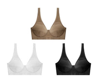 Women Fashion Bras for Underwear Lingerie Add Pad Bra Open Back Bralette Deep U Brassiere Wireless Comfort Sports