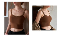 Women Fashion Female Push Up Bras Double Strap Crop Wirefree Brassiere Seamless Underwear With Built In Bra