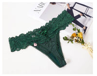 Women Fashion 2Pcs/Lot Lace Panties Low-waist Underwear Thong Female G String Lingerie Temptation Embroidery Intimates